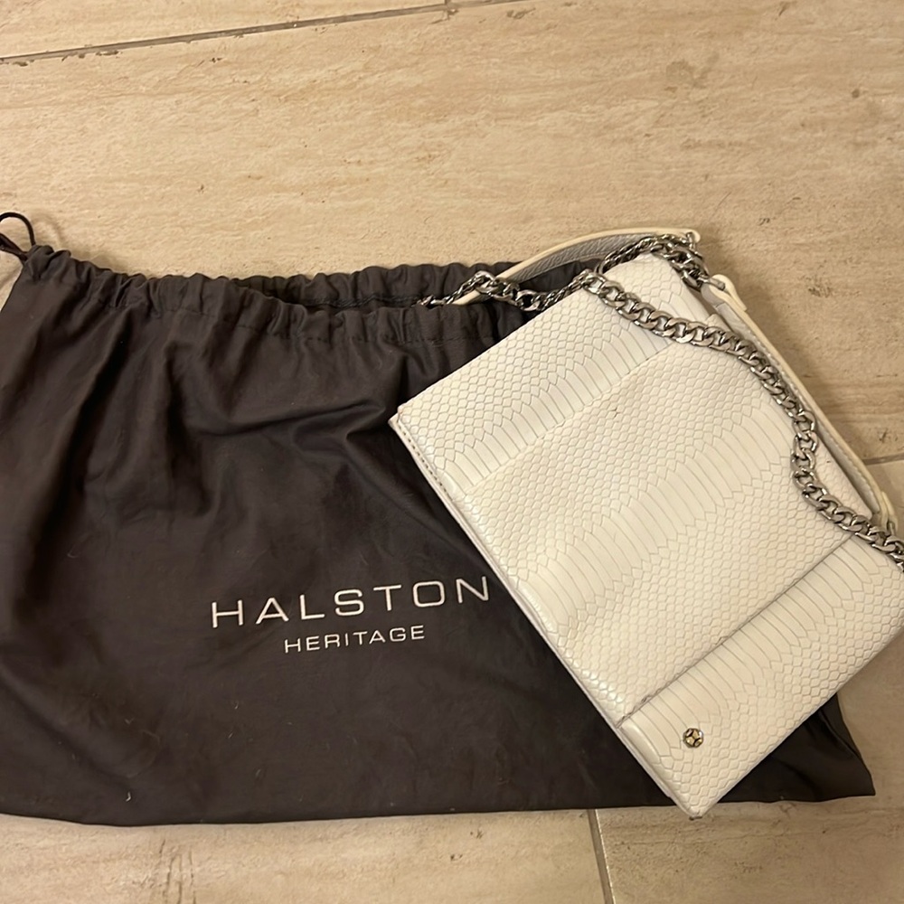 Halston Heritage white bag
